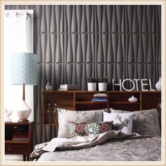 D026 Wave PVC 3D Wall Panel For Modern Bed Room Decoration