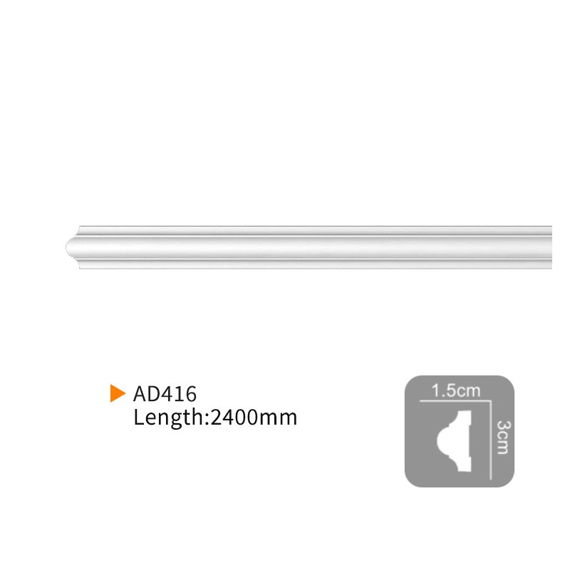 AD416 Economy pu Flat Wall Moulding | Cost-Effective Solution for Basic Wall Enhancement – EVERWALL