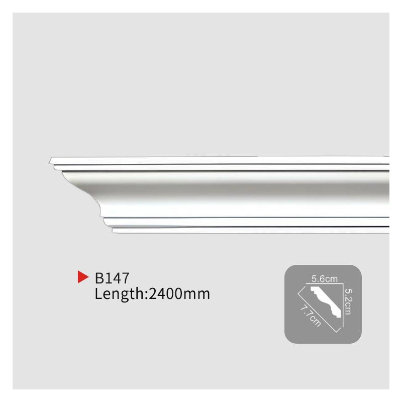 AB147 EverWall PU Ceiling Plain Corner Trim Smooth Simple Surface