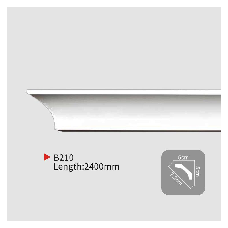 AB210 EverWall Modern Plain Angle Trim PU Crown Molding for sale