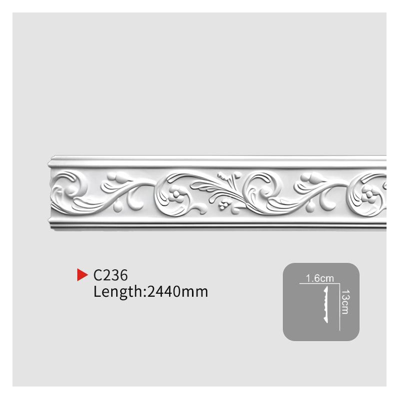 AC236 Carved Flat PU Molding