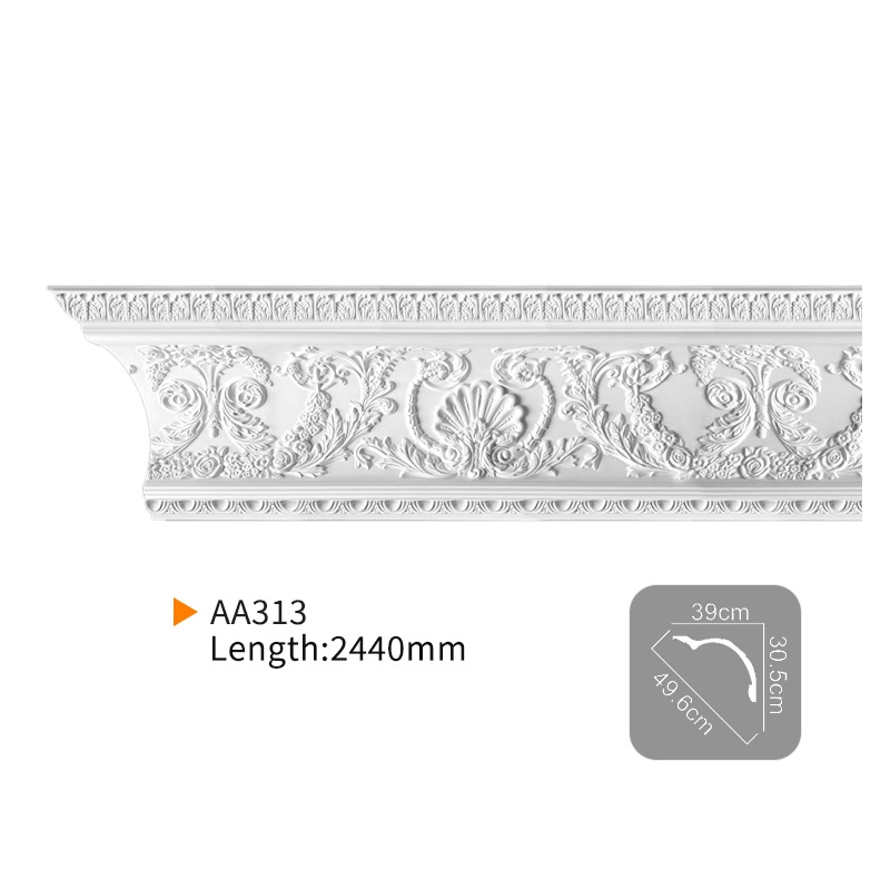AA313 Everwall PU Carved Moldings for Indoor Decoration