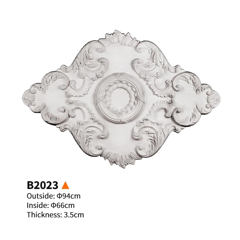 B2023- High-Density PU Foam Decorative Ceiling Rosette Panel - Lightweight & Paintable – EVERWALL
