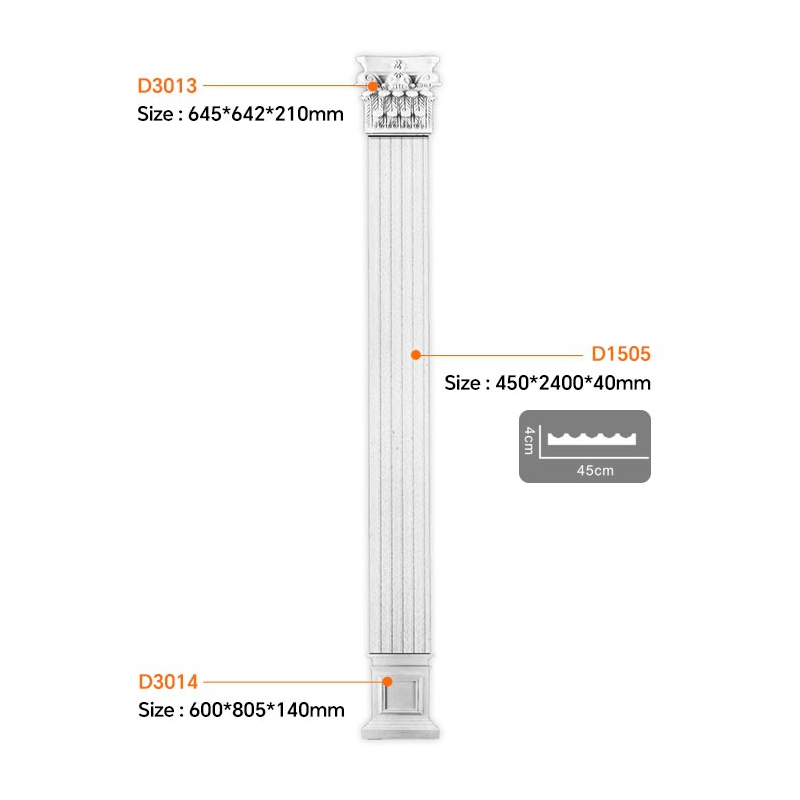 D1505 Modern Luxury Polyurethane Roman Columns | EVERWALL