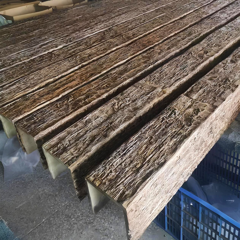 2710 PU Faux Wooden Beam Polyurethane Foam Wood Texture Beam Decorative Ceiling Everwall